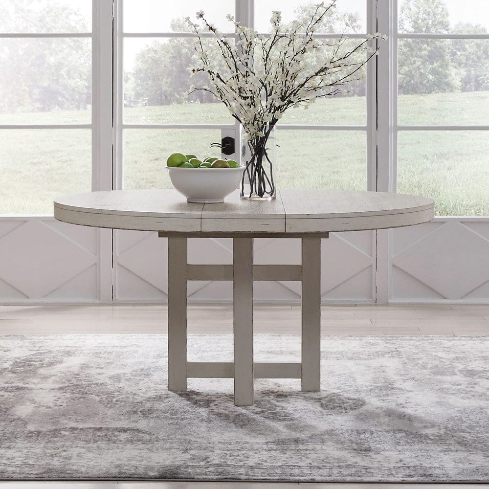 Liberty Furniture - Backroads - Pedestal Table Set in White - 142-DR-PDS view 1