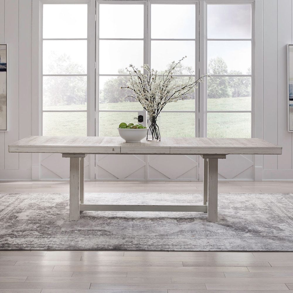 Liberty Furniture - Backroads - Trestle Table Set in White - 142-DR-TRS view 1