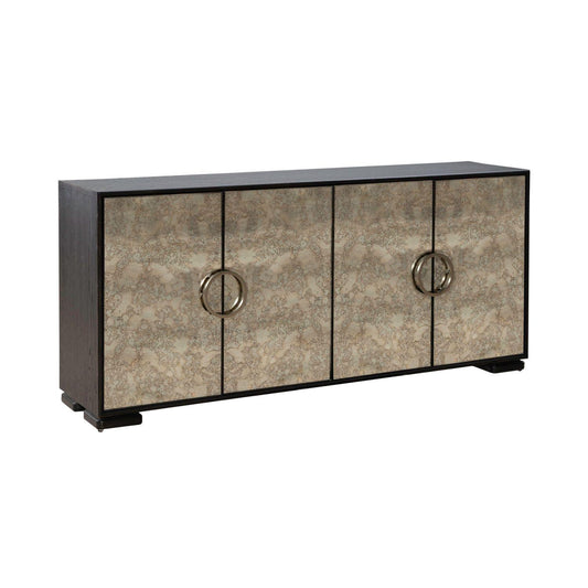 Liberty Furniture - Barlowe 4 Door Accent Cabinet in Cappuccino & Mirrored Glass - 2220-AC1000 veiw 1