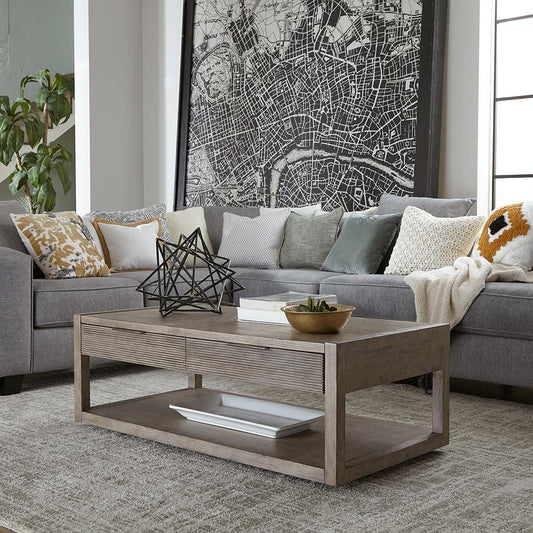 Liberty Furniture - Bartlett Field Cocktail Table in Dusty Taupe - 798-OT1010 veiw 1