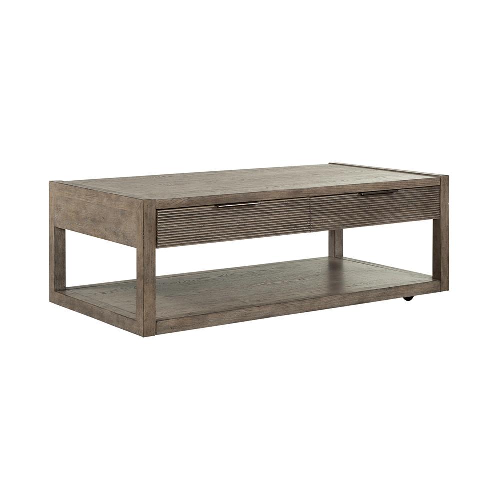 Liberty Furniture - Bartlett Field Cocktail Table in Dusty Taupe - 798-OT1010 veiw 2