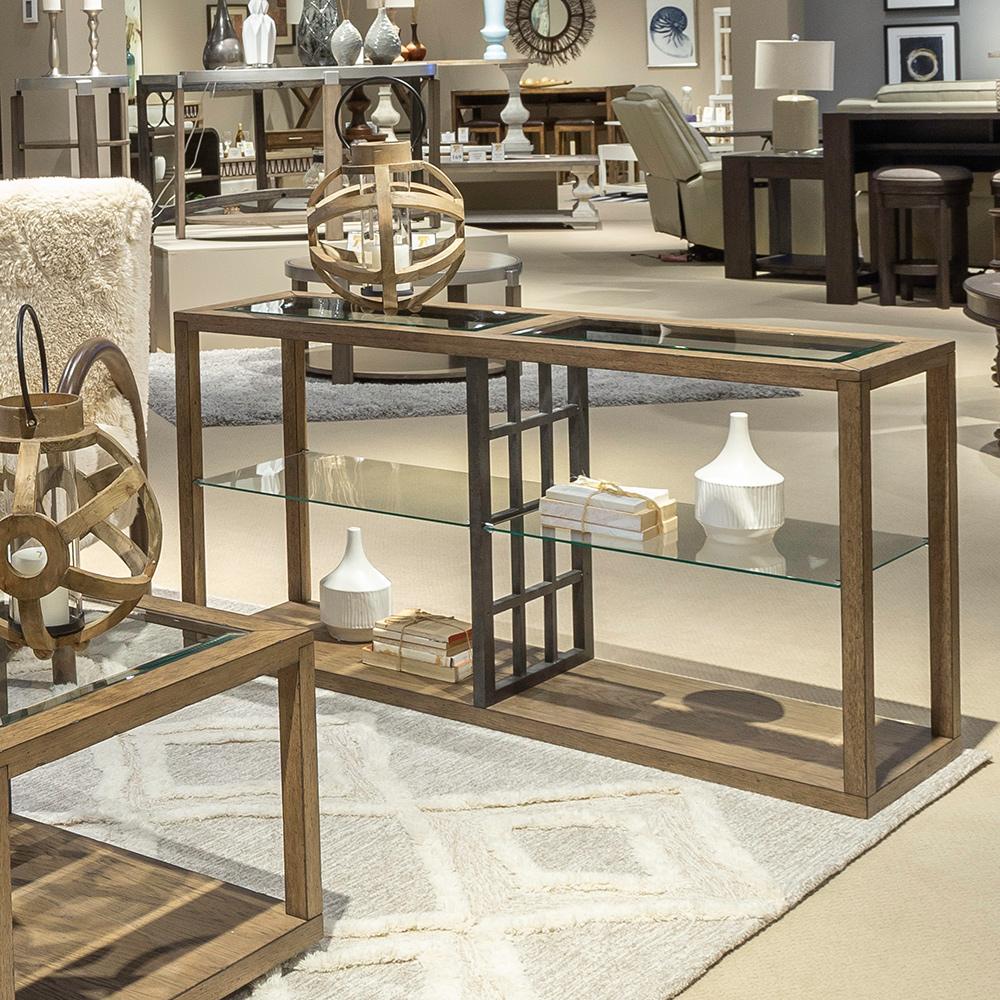 Liberty Furniture - Bayhill Trellis Sofa Table in Honey w/ Black Metal Accents - 525-OT1030 veiw 1