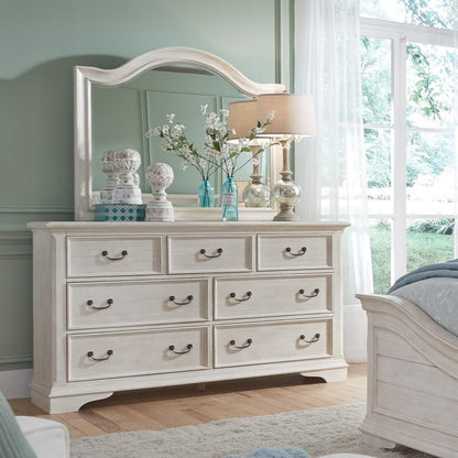 Liberty Furniture - Bayside 4 Piece Queen Panel Bed, Dresser & Mirror, Nightstand Set - 249-BR-QPBDMN veiw 2