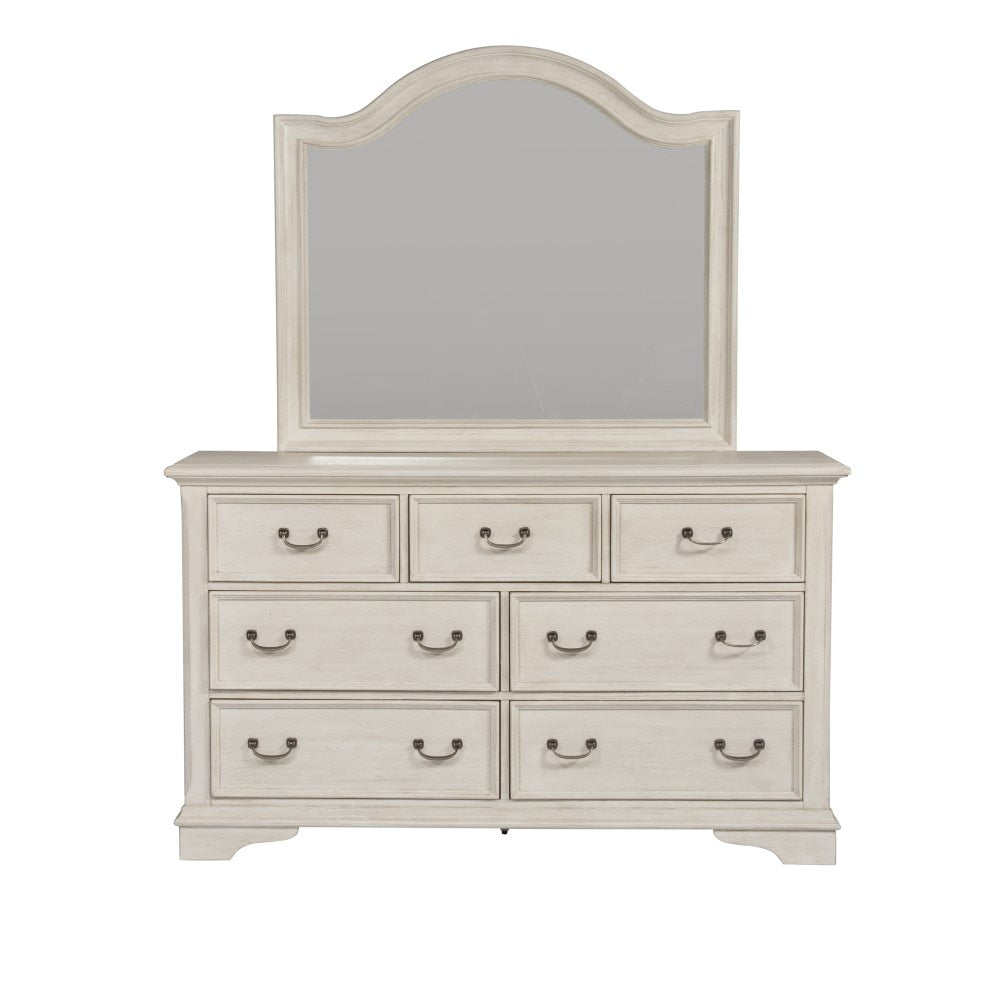 Liberty Furniture - Bayside 4 Piece Queen Panel Bed, Dresser & Mirror, Nightstand Set - 249-BR-QPBDMN veiw 4