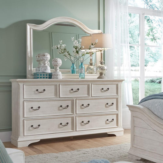 Liberty Furniture - Bayside 5 Piece Queen Panel Bed, Dresser & Mirror, Chest, Nightstand Set - 249-BR-QPBDMCN veiw 2