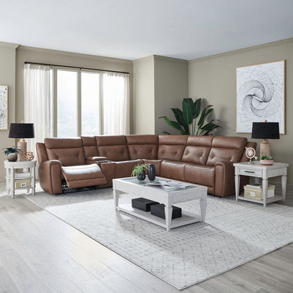 Liberty Furniture - Beckham - 6 Piece Sectional in Brown - 7023SD-UPH-6PCSEC view 2