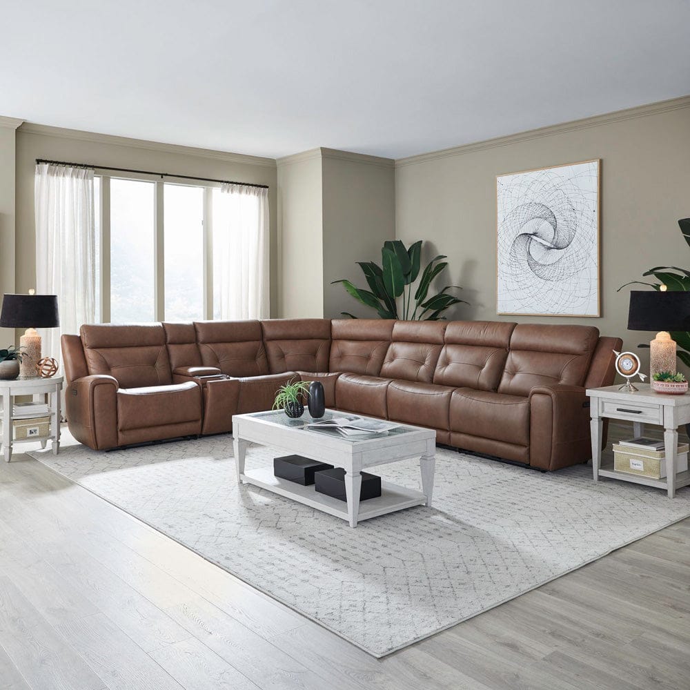 Liberty Furniture - Beckham - 7 Piece Sectional in Brown - 7023SD-UPH-7PCSEC view 3