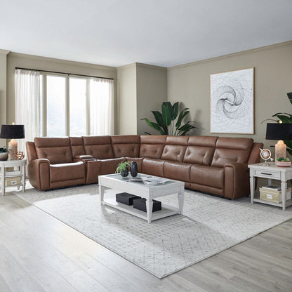 Liberty Furniture - Beckham - 7 Piece Sectional in Brown - 7023SD-UPH-7PCSEC view 3
