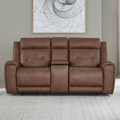 Liberty Furniture - Beckham - Loveseat w/ Console P2 & ZG in Brown - 7023SD-22P view 1