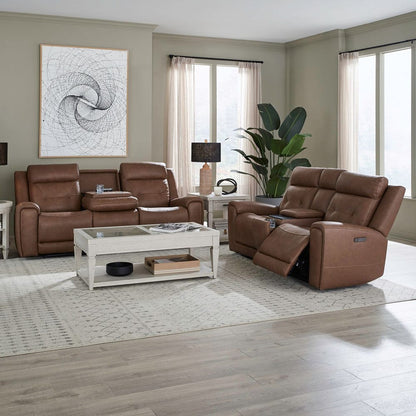 Liberty Furniture - Beckham - Sofa & Loveseat in Brown - 7023SD-UPH-SOLO view 1