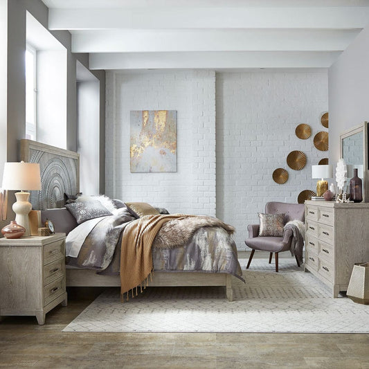 Liberty Furniture - Belmar - King California Panel Bed, Dresser & Mirror, Night Stand in Gray - 902-BR-CPBDMN view 1