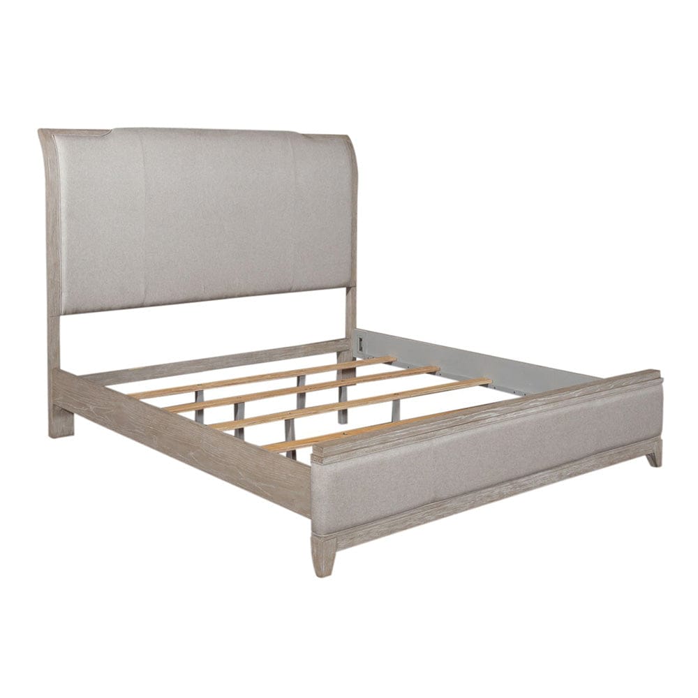 Liberty Furniture - Belmar - King California Upholstered Bed, Dresser & Mirror, Chest, Night Stand in Gray - 902-BR-CKUBDMCN view 2
