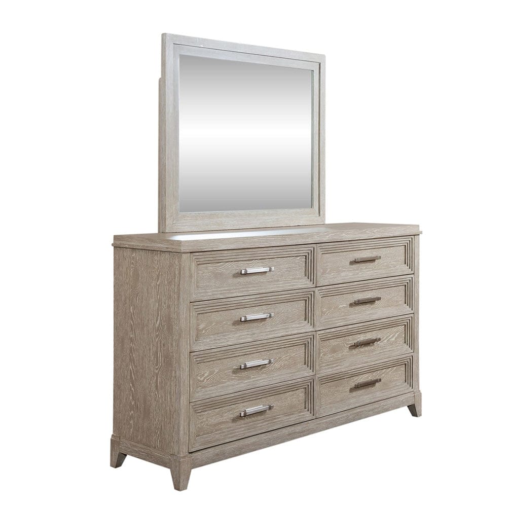 Liberty Furniture - Belmar - King Panel Bed, Dresser & Mirror, Chest, Night Stand in Gray - 902-BR-KPBDMCN view 3