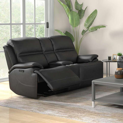 Liberty Furniture - Bentley Loveseat with Console P2 & ZG - Graphite - 7003GY-22P veiw 1
