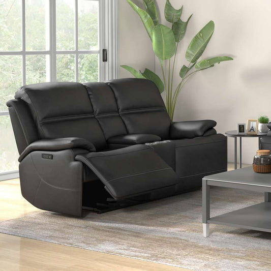 Liberty Furniture - Bentley Loveseat with Console P2 & ZG - Graphite - 7003GY-22P veiw 1