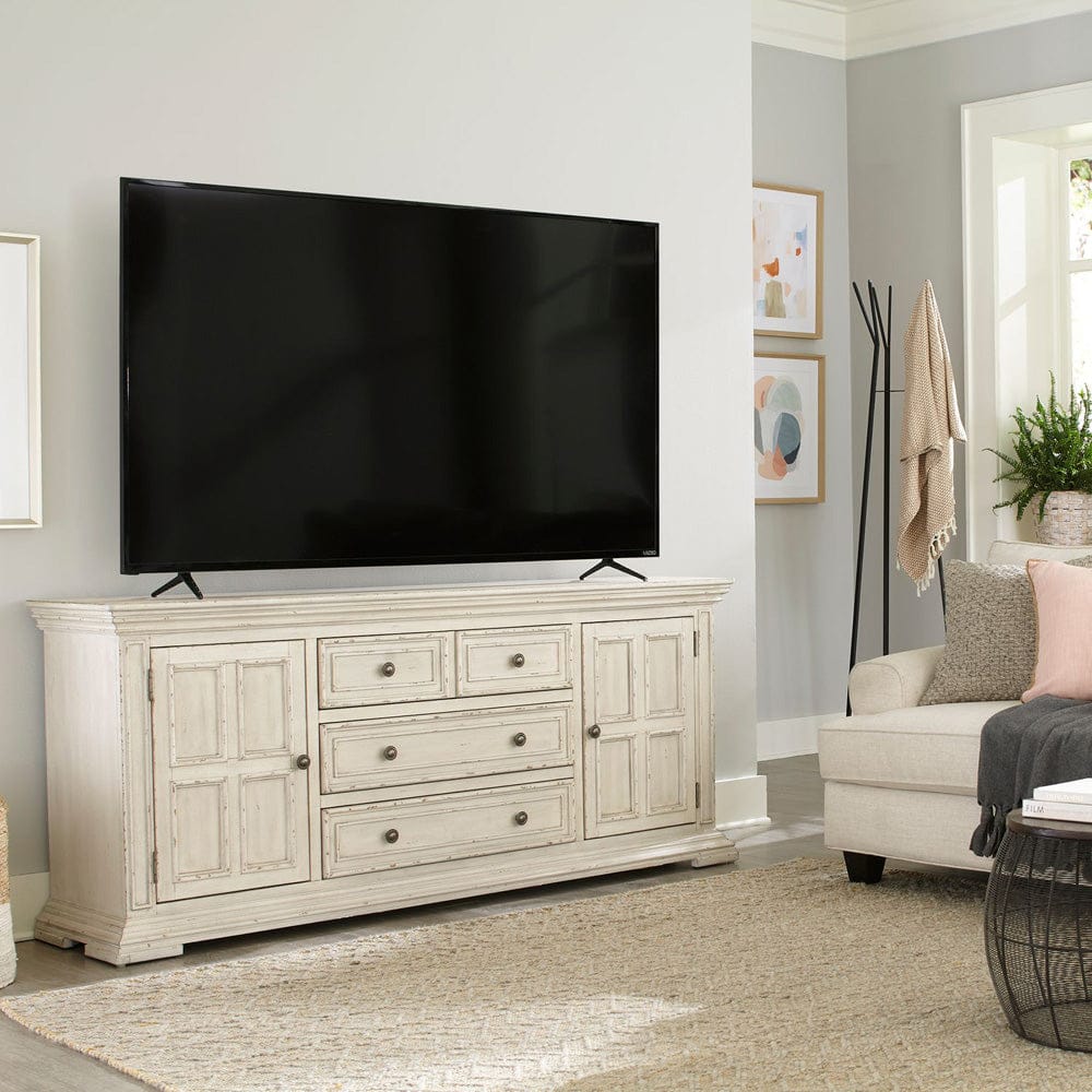 Liberty Furniture - Big Valley - 76 Inch TV Console in White - 361W-TV76 view 2