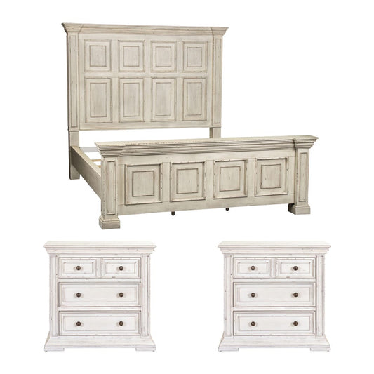 Liberty Furniture - Big Valley King Panel Bed, 2 Bedside Chests - 361W-BR-KPB2BSC view 1