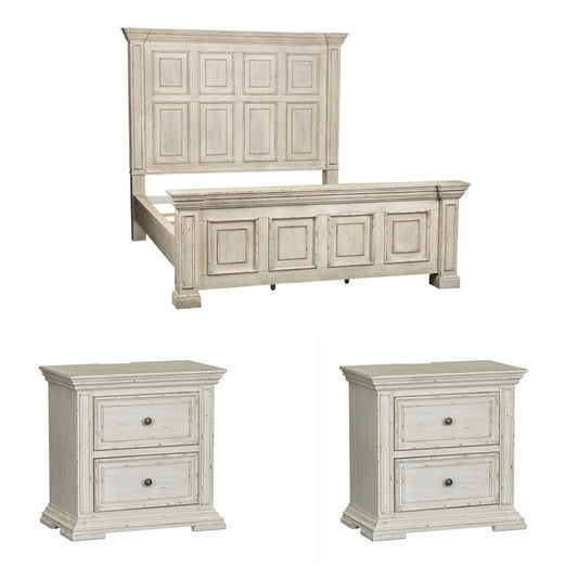 Liberty Furniture - Big Valley King Panel Bed, 2 Night Stands - 361W-BR-KPB2NS view 1