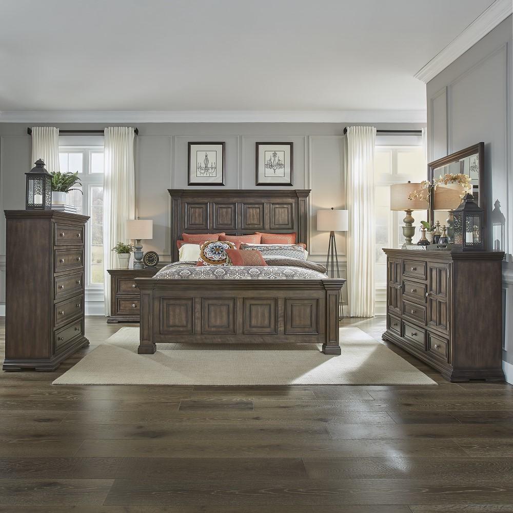 Liberty Furniture - Big Valley King Panel Bed, Dresser & Mirror, Chest, Night Stand - 361-BR-KPBDMCN veiw 1