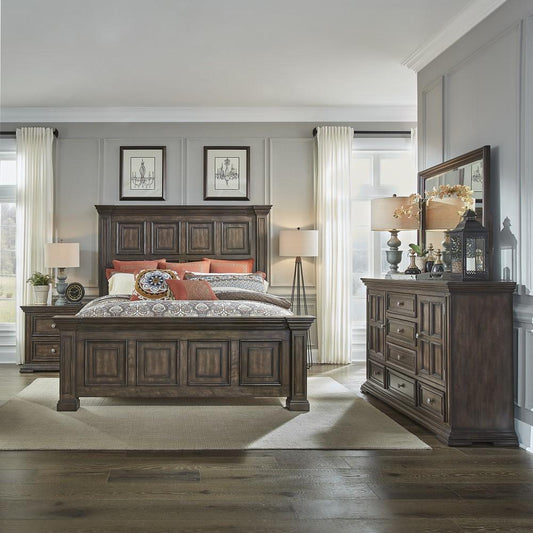 Liberty Furniture - Big Valley King Panel Bed, Dresser & Mirror, Night Stand - 361-BR-KPBDMN veiw 1