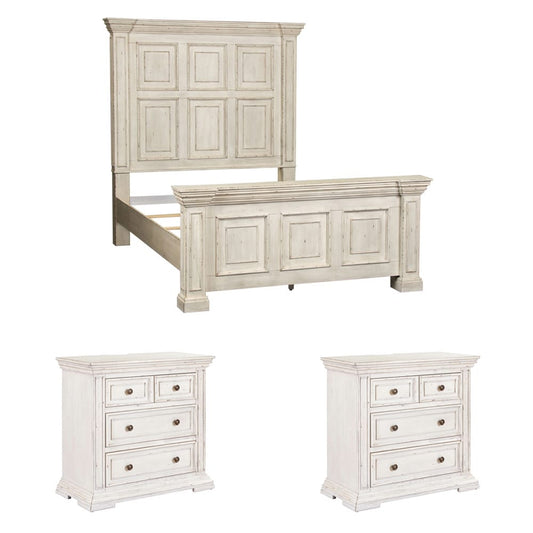 Liberty Furniture - Big Valley Queen Panel Bed, 2 Bedside Chests - 361W-BR-QPB2BSC view 1