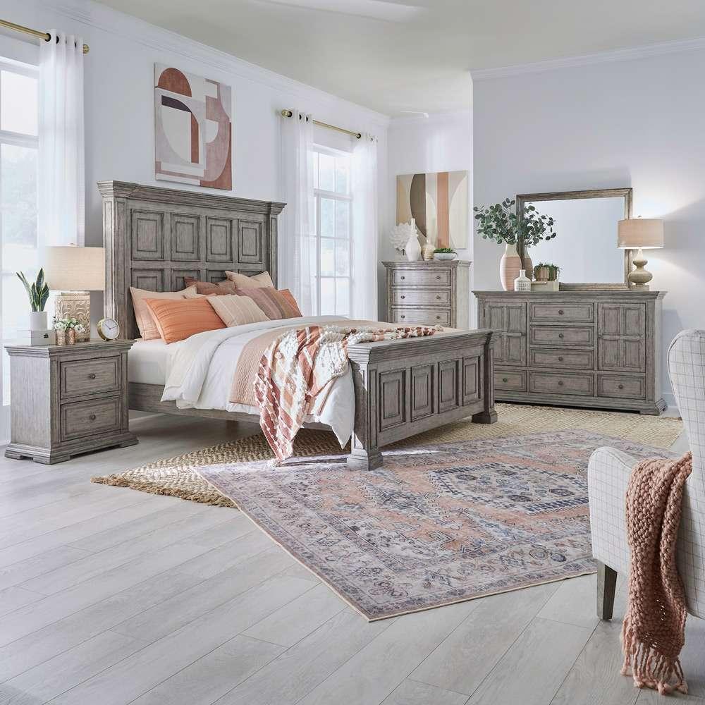 Liberty Furniture - Big Valley Queen Panel Bed, Dresser & Mirror, Chest, Night Stand  - 361G-BR-QPBDMCN veiw 1