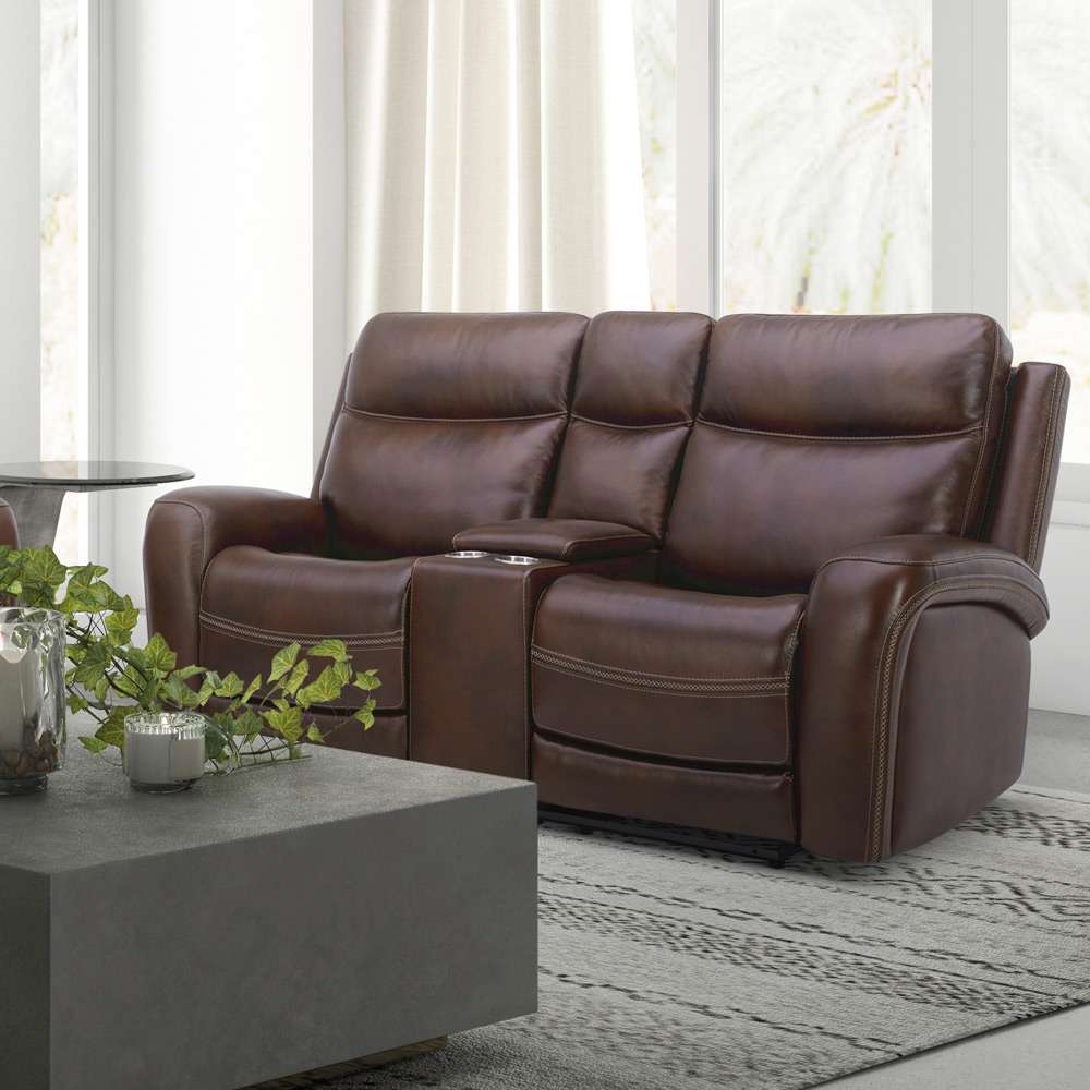 Liberty Furniture - Blair Loveseat with Console P2 & ZG - Cognac - 7005CG-22P veiw 1