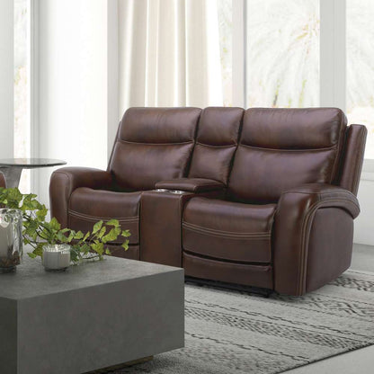 Liberty Furniture - Blair Loveseat with Console P2 & ZG - Cognac - 7005CG-22P veiw 1