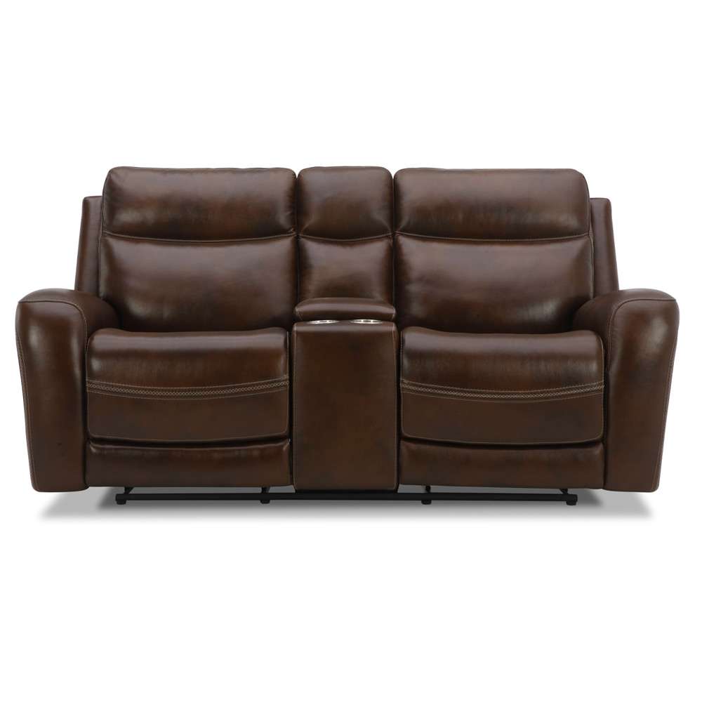 Liberty Furniture - Blair Loveseat with Console P2 & ZG - Cognac - 7005CG-22P veiw 3