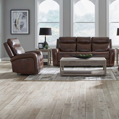 Liberty Furniture - Blair - Sofa & Recliner in Brown - 7005CG-UPH-SOREC view 1