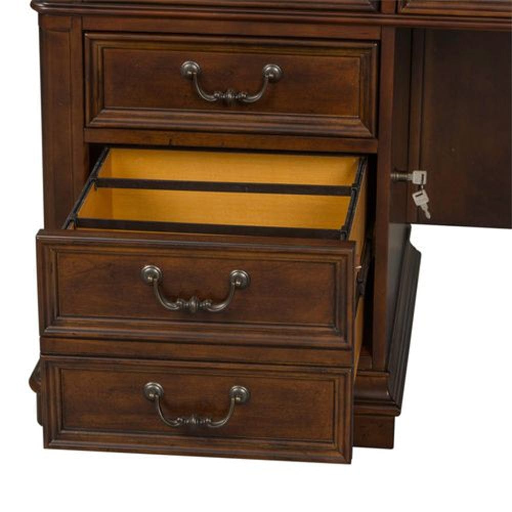 Liberty Furniture - Brayton Manor - Credenza in Brown - 273-HOJ-CS view 3