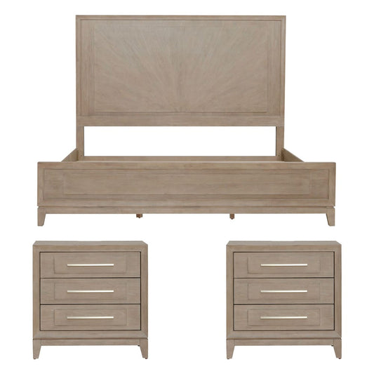 Liberty Furniture - Brentwood King Panel Bed, 2 Nightstands - 789-BR-KPB2NS view 1