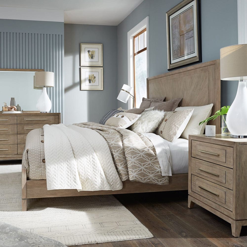 Liberty Furniture - Brentwood - King Panel Bed, Dresser & Mirror, Night Stand in Brown - 789-BR-KPBDMN view 2