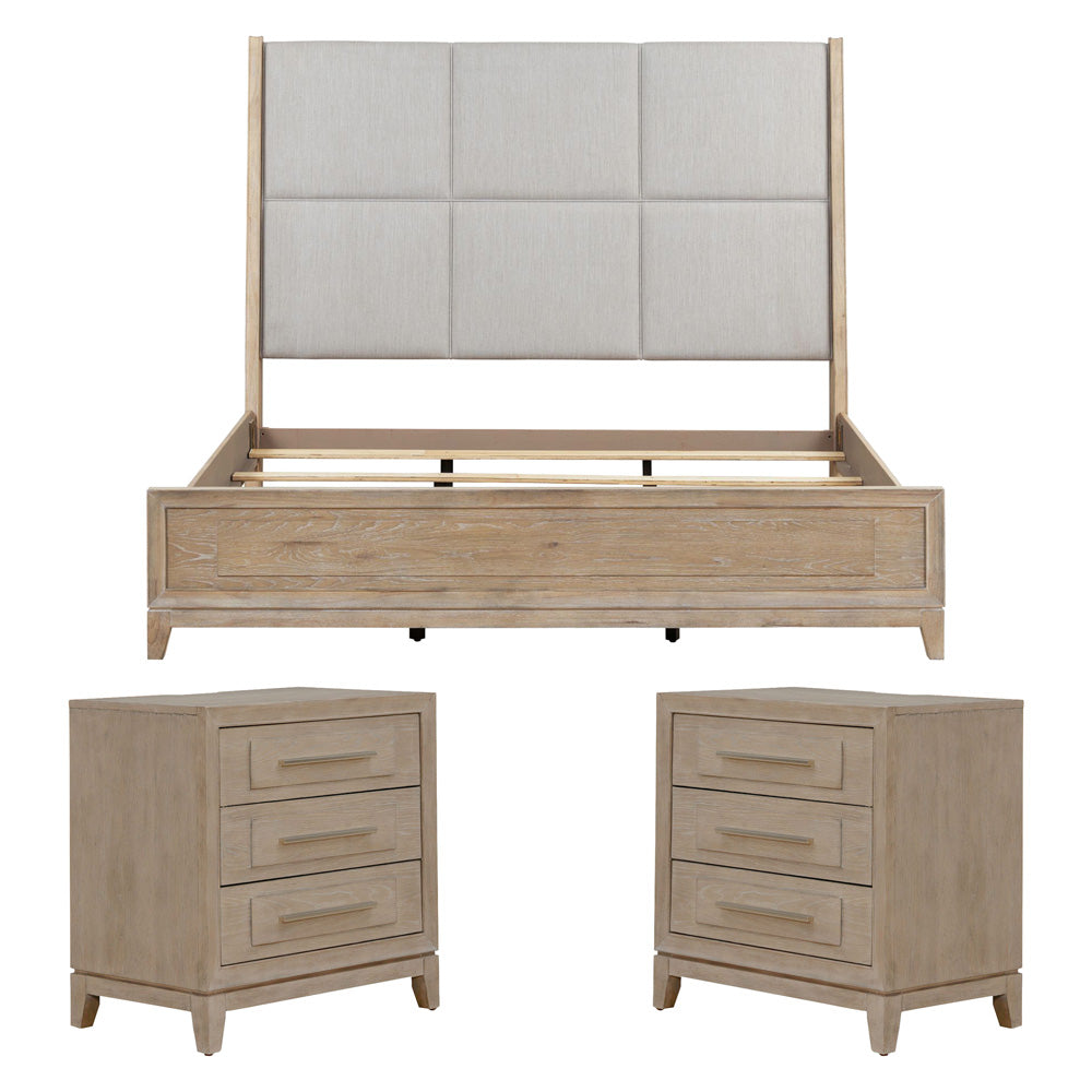 Liberty Furniture - Brentwood King Upholstered Bed, 2 Nightstands - 789-BR-KUB2NS view 1