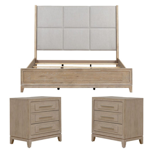 Liberty Furniture - Brentwood King Upholstered Bed, 2 Nightstands - 789-BR-KUB2NS view 1