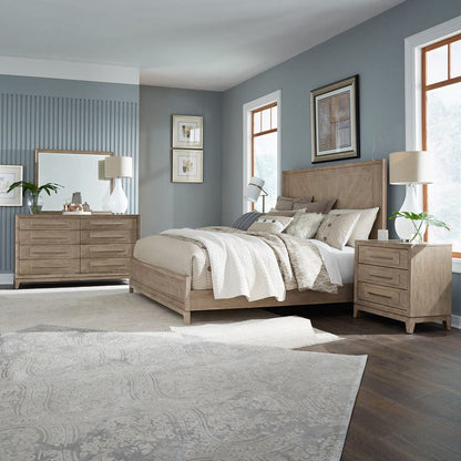 Liberty Furniture - Brentwood - Queen Panel Bed, Dresser & Mirror, Night Stand in Brown - 789-BR-QPBDMN view 1
