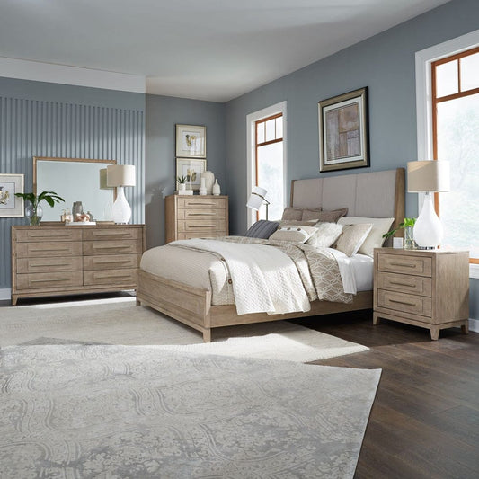 Liberty Furniture - Brentwood - Queen Uph Bed, Dresser & Mirror, Chest, Night Stand in Brown - 789-BR-QUBDMCN view 1