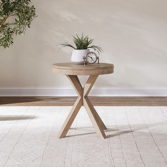 Liberty Furniture - Brentwood - Round End Table in Brown - 789-OT1022 view 1
