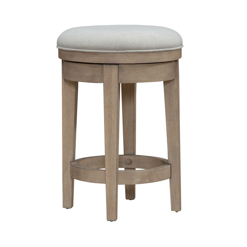 Liberty Furniture - Brentwood - Uph Swivel Console Stool in Brown - 789-OT9003 view 2