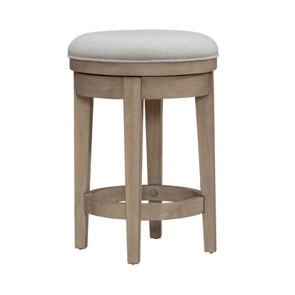 Liberty Furniture - Brentwood - Uph Swivel Console Stool in Brown - 789-OT9003 view 2