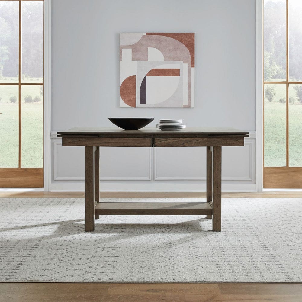 Liberty Furniture - Brook Bay - Gathering Trestle Table Set in Brown - 182WT-CD-GTTS view 2