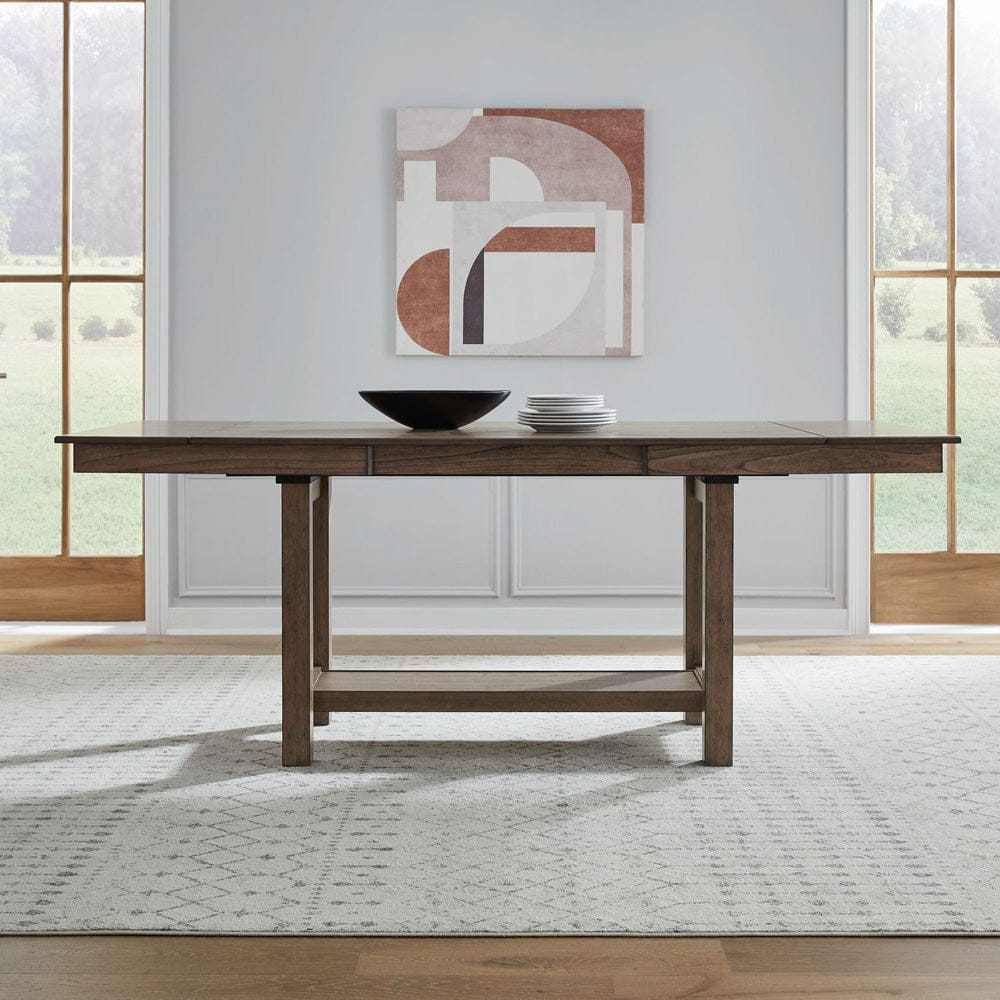 Liberty Furniture - Brook Bay - Gathering Trestle Table Set in Brown - 182WT-CD-GTTS view 3