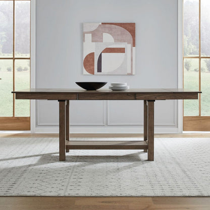 Liberty Furniture - Brook Bay - Gathering Trestle Table Set in Brown - 182WT-CD-GTTS view 3