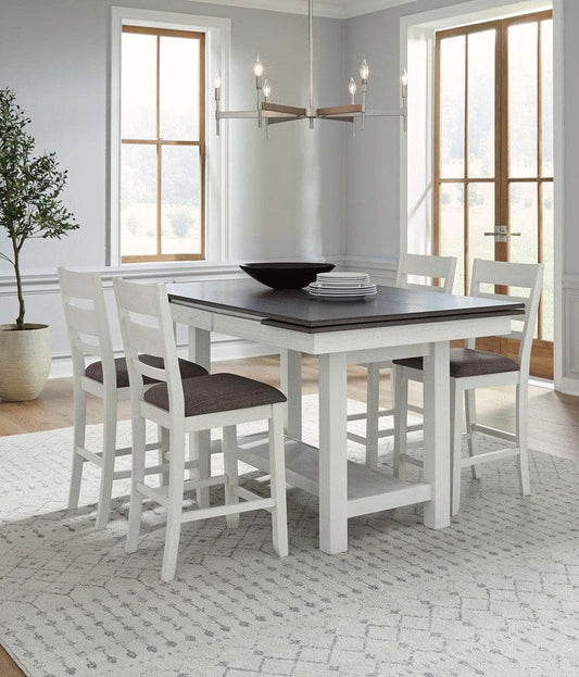 Liberty Furniture - Brook Bay - Opt 5 Piece Gathering Trestle Table in White - 182-CD-O5GTRS view 1