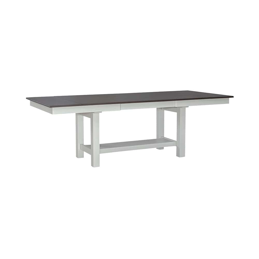 Liberty Furniture - Brook Bay Opt 7 Piece Trestle Table Set  in Textured White w/ Carbon Gray Tops - 182-CD-O7TRS veiw 2
