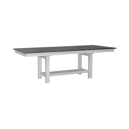 Liberty Furniture - Brook Bay Opt 7 Piece Trestle Table Set  in Textured White w/ Carbon Gray Tops - 182-CD-O7TRS veiw 2
