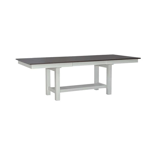 Liberty Furniture - Brook Bay Opt 7 Piece Trestle Table Set  in Textured White w/ Carbon Gray Tops - 182-CD-O7TRS veiw 2