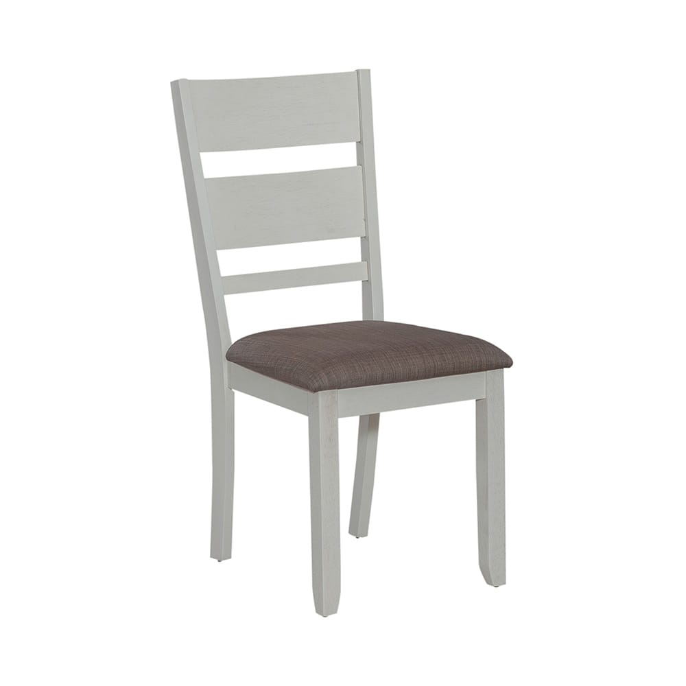 Liberty Furniture - Brook Bay Opt 7 Piece Trestle Table Set  in Textured White w/ Carbon Gray Tops - 182-CD-O7TRS veiw 3