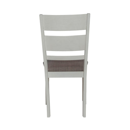 Liberty Furniture - Brook Bay Slat Back Uph Side Chair  in Textured White w/ Carbon Gray Tops - 182-C1501S veiw 5