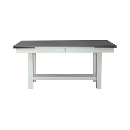 Liberty Furniture - Brook Bay Trestle Table in Textured White w/ Carbon Gray Tops - 182-CD-TRS veiw 3